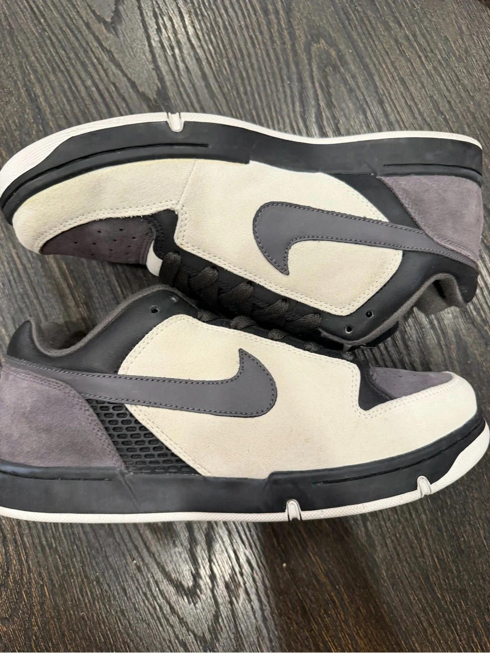 Men’s Rare 2007🔥 Nike Banger Gray/Black Suede Skate Shoes dunk size 10